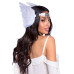 Повязка на голову с крыльями Leg Avenue Feather headband White, перья и натуральная кожа - Фото №2