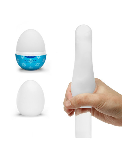 Мастурбатор-яйце Tenga Egg Snow Crystal з охолоджувальним лубрикантом - Фото №3