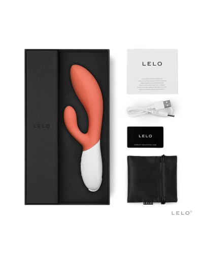 Вибратор-кролик LELO Ina 3 Coral, 10 режимов вибрации, мощный мотор - Фото №2