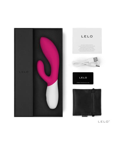 Вибратор-кролик LELO Ina Wave 2 Cerise, манящее движение ствола + вибрации - Фото №2