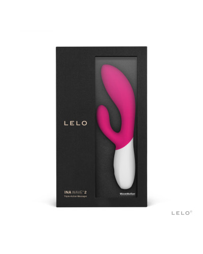 Вибратор-кролик LELO Ina Wave 2 Cerise, манящее движение ствола + вибрации - Фото №3