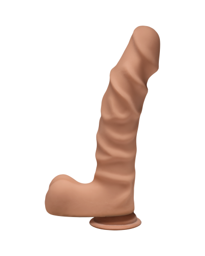 Фалоімітатор Doc Johnson The D - Ragin D - 9 Inch With Balls - ULTRASKYN - Caramel, діаметр 5,1 см - Фото №1