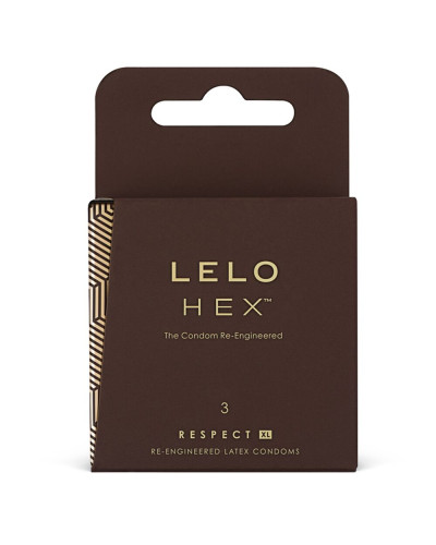 Презервативы LELO HEX Condoms Respect XL 3 Pack, тонкие и суперпрочные, увеличенный размер - Фото №1