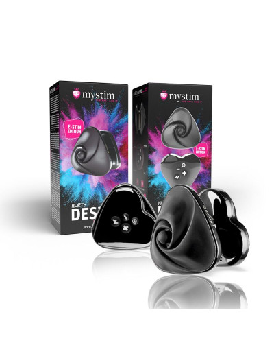 Вібратор для клітора з електростимуляцією Mystim Heart's Desire Black Edition - Фото №11