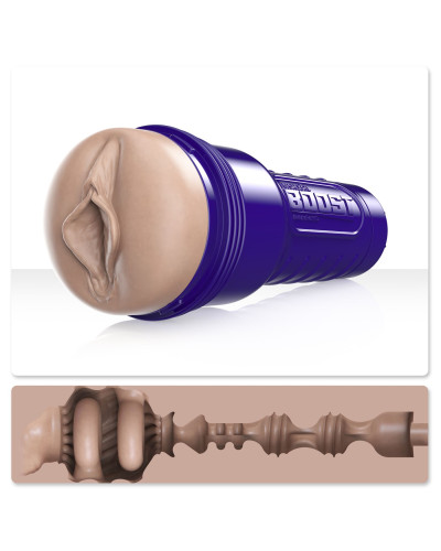 Мастурбатор-вагина Fleshlight Boost Bang Light Medium Flesh, плавающие кольца Turbo Tech - Фото №1