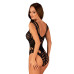 Боди с большими вырезами Obsessive B139 crotchless teddy S/M/L, с доступом - Фото №2