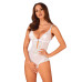 Еротичне напівпрозоре боді Obsessive Heavenlly crotchless teddy XL/2XL, з доступом - Фото №1