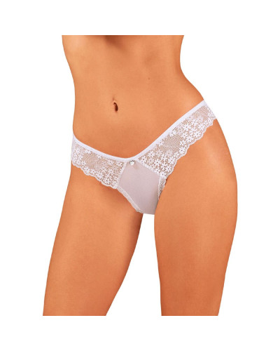 Полупрозрачные трусики Obsessive Heavenlly panties M/L, открытые ягодицы - Фото №1