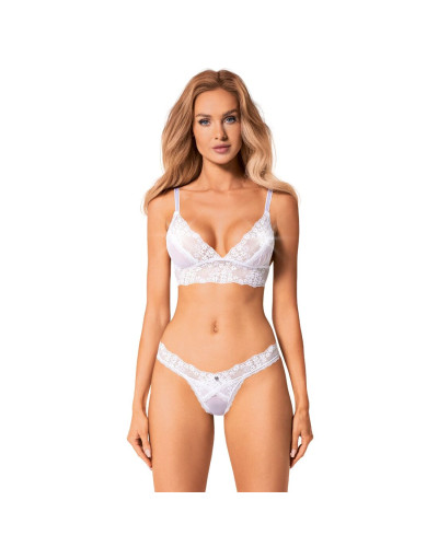Еротичний комплект Obsessive Heavenlly 2-pcs set XL/2XL, бюстгальтер і танга - Фото №1