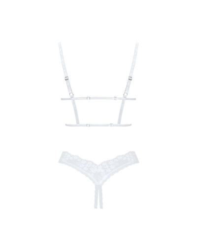 Эротический комплект Obsessive Heavenlly 2-pcs cupless set M/L, открытая грудь, с доступом - Фото №4