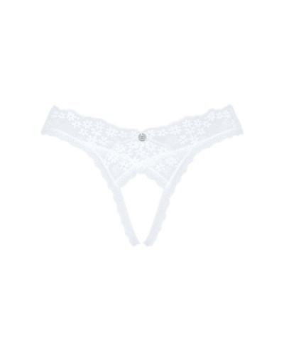 Мереживні танга Obsessive Heavenlly crotchless thong XS/S, з доступом - Фото №5