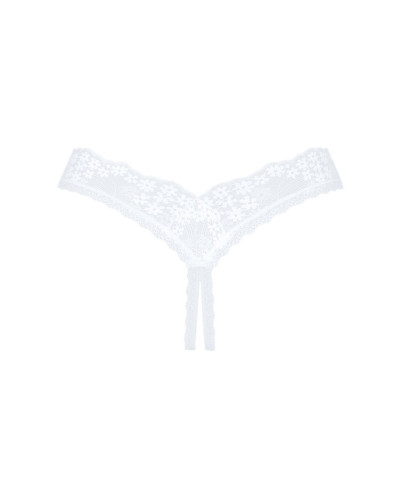 Мереживні танга Obsessive Heavenlly crotchless thong XS/S, з доступом - Фото №6