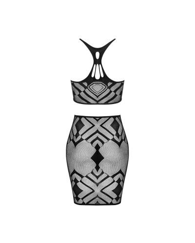 (SALE) Еротичний напівпрозорий комплект Obsessive K101 top & skirt S/M/L, топ, спідниця - Фото №4