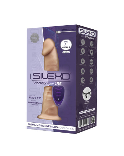 Фалоімітатор з вібрацією SilexD Henry Vibro Flesh (MODEL 2 size 7in) + LRS, діаметр 4,4 см - Фото №3