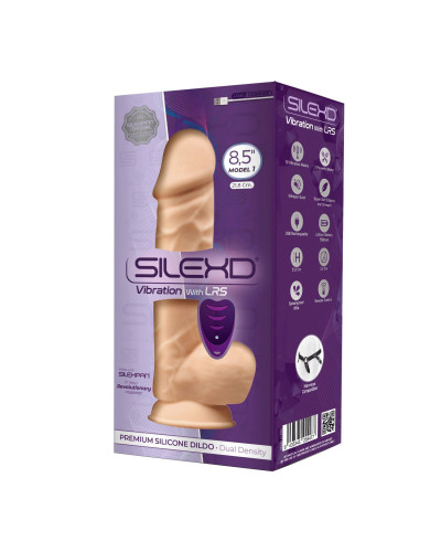 Фалоімітатор з вібрацією SilexD Norman Vibro Flesh (Model 1 size 8,5") + LRS, діаметр 5 см - Фото №4