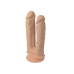 Подвійний фалоімітатор з вібрацією SilexD Double Gusto Vibro Flesh (Model 1 size 8" & 7") + LRS, діа - Фото №2