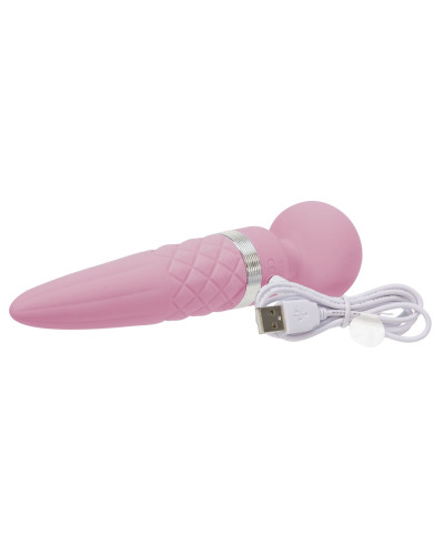Вібромасажер 2в1 PILLOW TALK - Sultry Pink, класичний масажер і вібратор з ротацією, підігрів - Фото №10