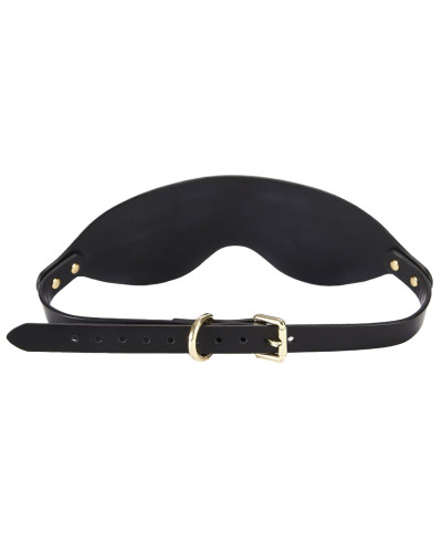 Розкішна маска на очі Zalo Blindfolds Black, натуральна шкіра - Фото №3