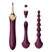 Мультифункциональный вибратор Zalo — Bess 2 Velvet Purple, 4 насадки, подогрев - Фото №1