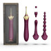 Мультифункциональный вибратор Zalo — Bess 2 Velvet Purple, 4 насадки, подогрев - Фото №2