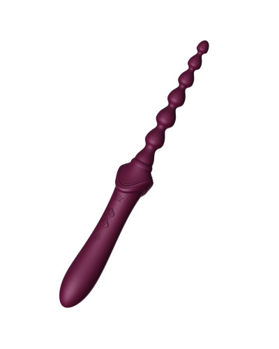 Мультифункциональный вибратор Zalo — Bess 2 Velvet Purple, 4 насадки, подогрев - Фото №6