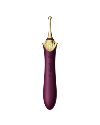 Мультифункциональный вибратор Zalo — Bess 2 Velvet Purple, 4 насадки, подогрев - Фото №8