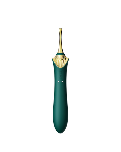 Мультифункциональный вибратор Zalo — Bess 2 Turquoise Green, 4 насадки, подогрев - Фото №10