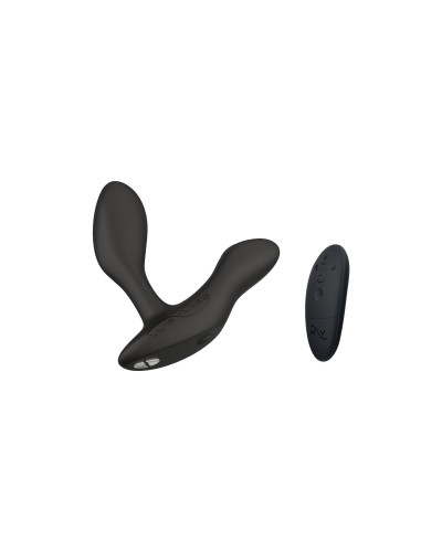 Смарт-вібромасажер простати We-Vibe Vector+ CHARCOAL BLACK, пульт ДК, регульований кут нахилу - Фото №1