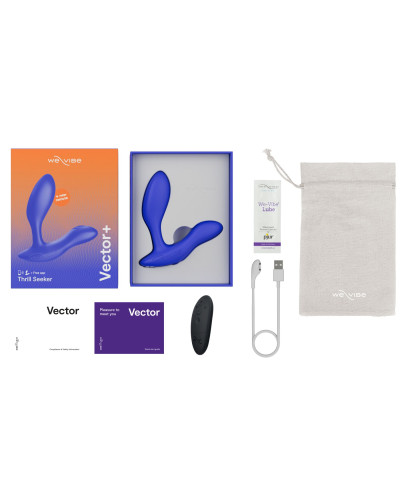 Смарт-вибромассажер простаты We-Vibe Vector+ ROYAL BLUE, пульт ДУ, регулируемый угол наклона - Фото №6