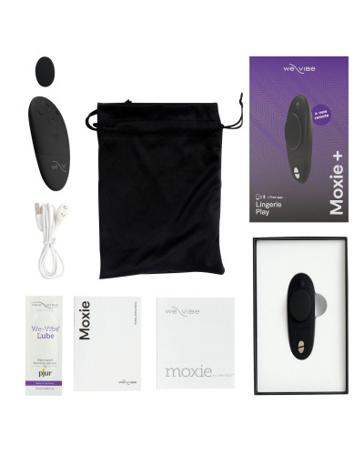 Смарт-вібратор у трусики We-Vibe Moxie+ Satin Black, оновлений пульт ДК - Фото №2