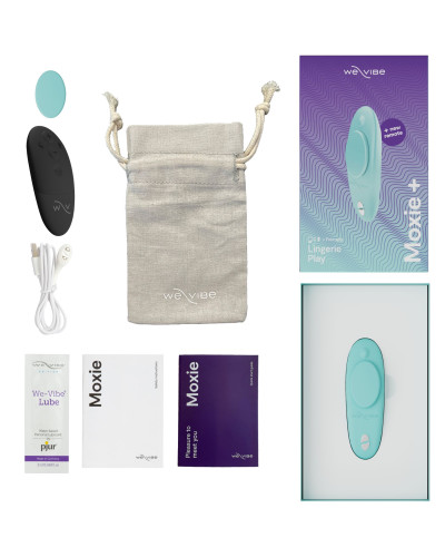 Смарт-вібратор у трусики We-Vibe Moxie+ Aqua, оновлений пульт ДК - Фото №2