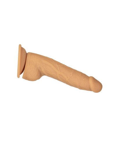 Фалоімітатор ADDICTION Dual Density Silicone Dildo Caramel 8″, присоска, діаметр 4,3 см, віброкуля в - Фото №3