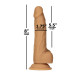 Фалоімітатор ADDICTION Dual Density Silicone Dildo Caramel 8″, присоска, діаметр 4,3 см, віброкуля в - Фото №4