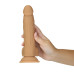 Фалоімітатор ADDICTION Dual Density Silicone Dildo Caramel 8″, присоска, діаметр 4,3 см, віброкуля в - Фото №6