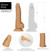Фалоімітатор ADDICTION Dual Density Silicone Dildo Caramel 8″, присоска, діаметр 4,3 см, віброкуля в - Фото №7