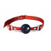 Кляп силіконовий Feral Feelings Silicon Ball Gag Red/Black, червоний ремінець, чорна кулька - Фото №1