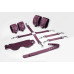 Набор Feral Feelings BDSM Kit 5 Burgundy, наручники, поножи, крестовина, маска, паддл - Фото №1