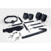 Набор Feral Feelings BDSM Kit 7 Black, наручники, поножи, коннектор, маска, паддл, кляп, зажимы - Фото №1