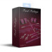 Набор Feral Feelings BDSM Kit 7 Burgundy, наручники, поножи, коннектор, маска, паддл, кляп, зажимы - Фото №2