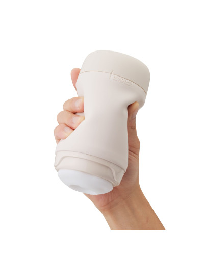 Мастурбатор TENGA PUFFY LATTE BROWN, ультрамягкий материал, многоразовый, сквозной - Фото №6