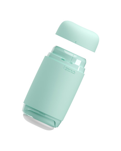 Мастурбатор TENGA PUFFY MINT GREEN, ультрамягкий материал, многоразовый, сквозной - Фото №4