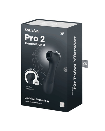 Вакуумний кліторальний стимулятор Satisfyer Pro 2 Generation 3 with Liquid Air Dark Grey - Фото №6