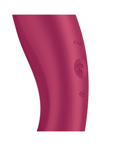Вакуумный стимулятор с вибрацией Satisfyer Curvy Trinity 1 Red, игрушка 3в1 - Фото №3