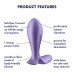 Анальна смарт-пробка з вібрацією Satisfyer Intensity Plug Purple - Фото №6