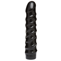 Дилдо Doc Johnson CodeBlack - 8 Inch Raging Vac-U-Lock із стимулювальним рельєфом, діаметр 3,8 см