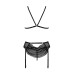 Комплект з відкритим доступом Passion DELIENA SET L/XL black, ліф, стрінги, пояс для панчіх - Фото №5