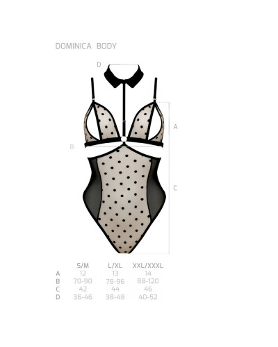 Боді Passion DOMINICA BODY S/M, black - Фото №5