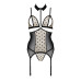 Корсет с открытой грудью Passion DOMINICA CORSET XXL/XXXL beige, пажи для чулок, стринги - Фото №3