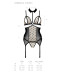 Корсет с открытой грудью Passion DOMINICA CORSET XXL/XXXL beige, пажи для чулок, стринги - Фото №5