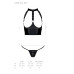 Комплект білизни з відкритими грудьми Passion GENEVIA SET WITH OPEN BRA L/XL black, корсет, стрінги - Фото №5